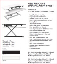 Rapid Flux Electric Desk Top Riser. Electric Height Adjustable At A Push Of A Button